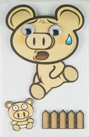オフセットは携帯電話の装飾のための連続した豚のような3D漫画のステッカーを印刷しました